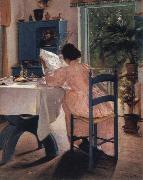 Laurits Andersen Ring at breakfast oil painting reproduction